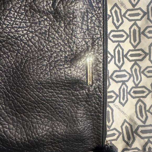 Rebecca Minkoff Black and Gold Studded Clutch box 4 - Picture 4 of 16